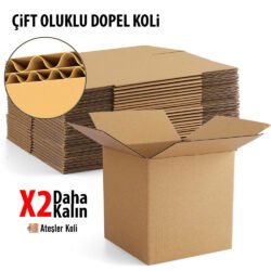 Çift Oluklu 30x25x25cm Taşıma Kolisi